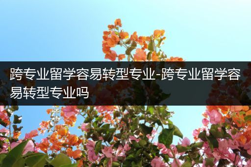 跨专业留学容易转型专业-跨专业留学容易转型专业吗