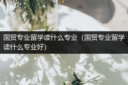 国贸专业留学读什么专业（国贸专业留学读什么专业好）