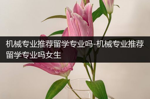 机械专业推荐留学专业吗-机械专业推荐留学专业吗女生