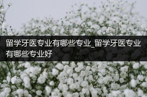 留学牙医专业有哪些专业_留学牙医专业有哪些专业好