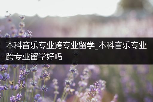 本科音乐专业跨专业留学_本科音乐专业跨专业留学好吗