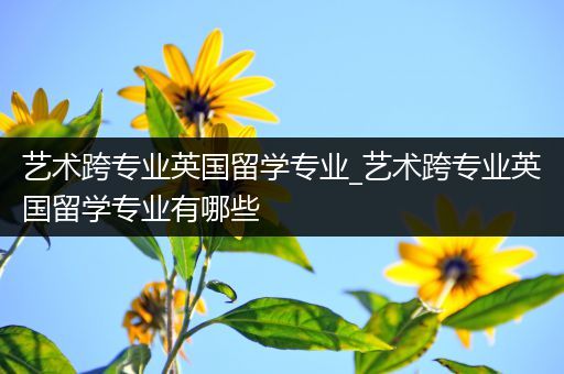 艺术跨专业英国留学专业_艺术跨专业英国留学专业有哪些