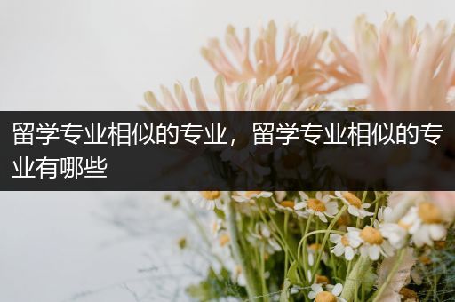 留学专业相似的专业，留学专业相似的专业有哪些