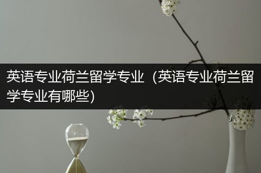 英语专业荷兰留学专业（英语专业荷兰留学专业有哪些）