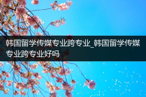 韩国留学传媒专业跨专业_韩国留学传媒专业跨专业好吗