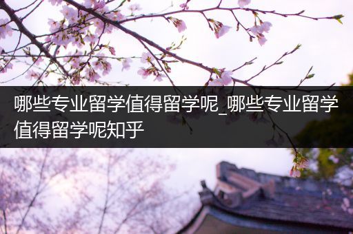 哪些专业留学值得留学呢_哪些专业留学值得留学呢知乎