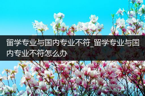 留学专业与国内专业不符_留学专业与国内专业不符怎么办