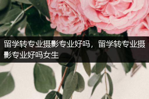 留学转专业摄影专业好吗，留学转专业摄影专业好吗女生