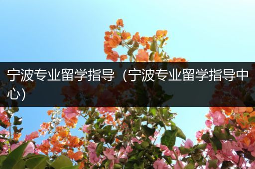 宁波专业留学指导（宁波专业留学指导中心）