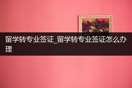 留学转专业签证_留学转专业签证怎么办理