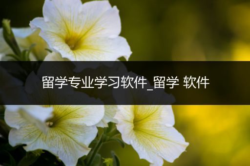 留学专业学习软件_留学 软件