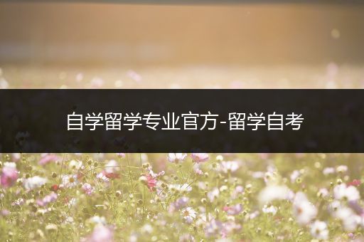 自学留学专业官方-留学自考