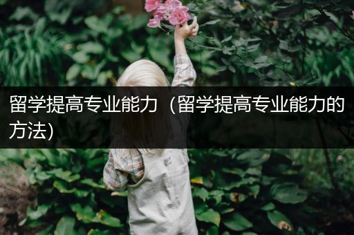 留学提高专业能力（留学提高专业能力的方法）