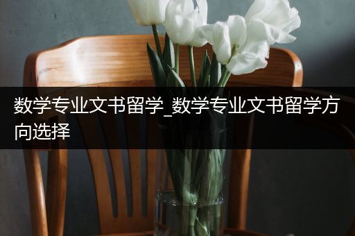 数学专业文书留学_数学专业文书留学方向选择