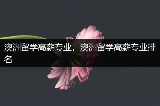 澳洲留学高薪专业，澳洲留学高薪专业排名