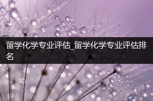 留学化学专业评估_留学化学专业评估排名