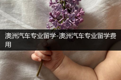 澳洲汽车专业留学-澳洲汽车专业留学费用