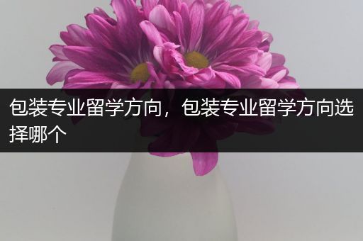 包装专业留学方向，包装专业留学方向选择哪个