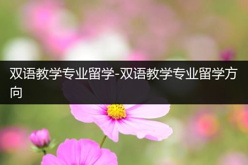 双语教学专业留学-双语教学专业留学方向