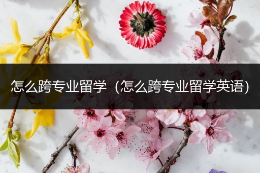 怎么跨专业留学（怎么跨专业留学英语）