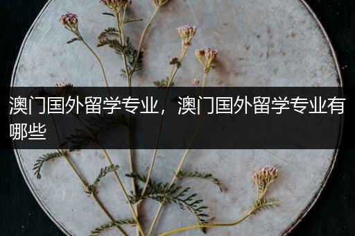 澳门国外留学专业，澳门国外留学专业有哪些