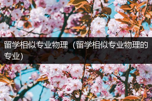 留学相似专业物理（留学相似专业物理的专业）