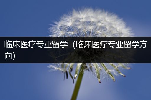 临床医疗专业留学（临床医疗专业留学方向）