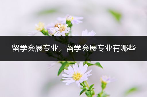 留学会展专业，留学会展专业有哪些