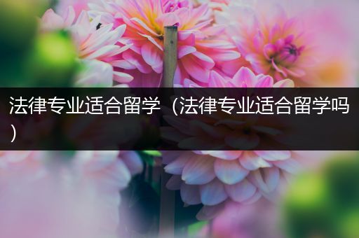 法律专业适合留学（法律专业适合留学吗）