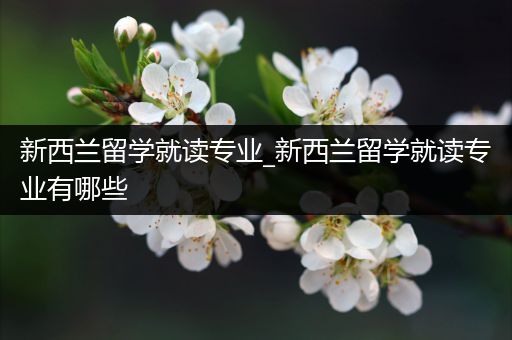 新西兰留学就读专业_新西兰留学就读专业有哪些