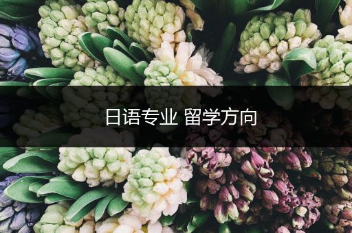 日语专业 留学方向