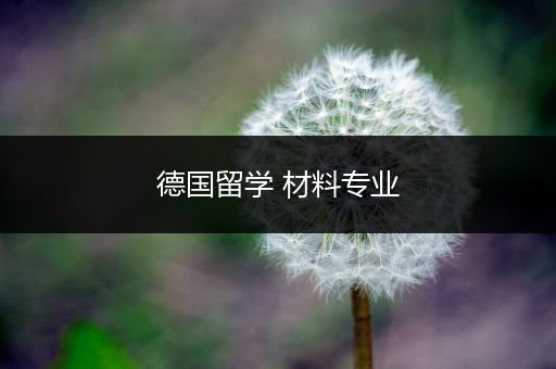 德国留学 材料专业