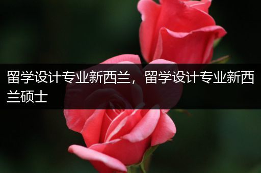 留学设计专业新西兰，留学设计专业新西兰硕士