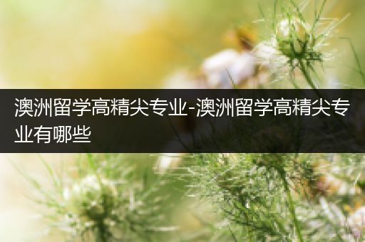 澳洲留学高精尖专业-澳洲留学高精尖专业有哪些