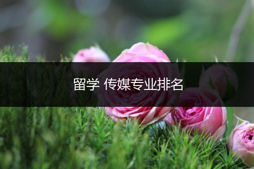 留学 传媒专业排名