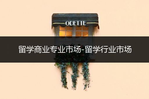 留学商业专业市场-留学行业市场