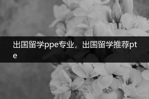 出国留学ppe专业，出国留学推荐pte