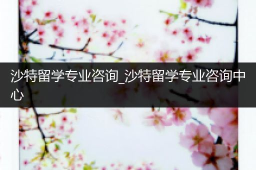 沙特留学专业咨询_沙特留学专业咨询中心