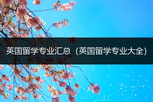 英国留学专业汇总（英国留学专业大全）