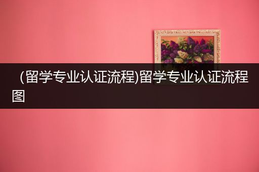 （留学专业认证流程)留学专业认证流程图