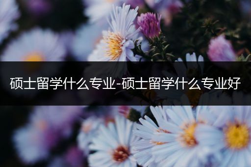 硕士留学什么专业-硕士留学什么专业好