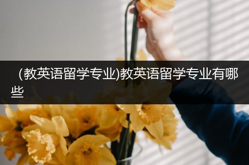 （教英语留学专业)教英语留学专业有哪些