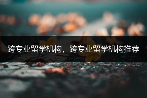 跨专业留学机构，跨专业留学机构推荐