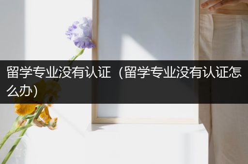 留学专业没有认证（留学专业没有认证怎么办）