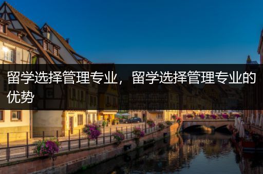 留学选择管理专业，留学选择管理专业的优势