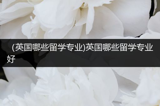 （英国哪些留学专业)英国哪些留学专业好