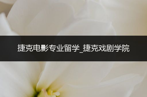 捷克电影专业留学_捷克戏剧学院