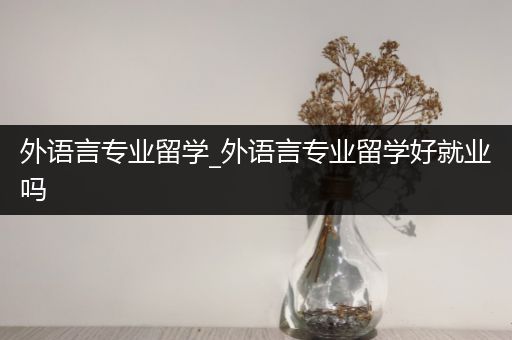 外语言专业留学_外语言专业留学好就业吗