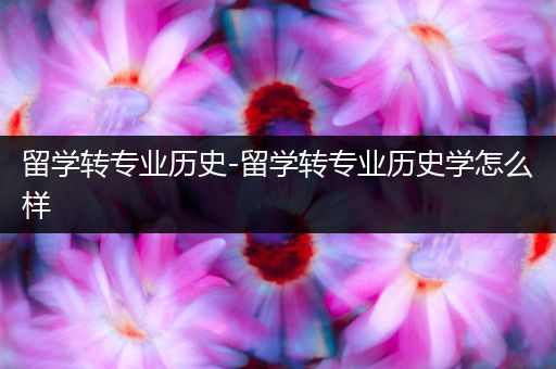 留学转专业历史-留学转专业历史学怎么样