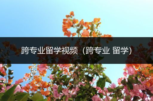 跨专业留学视频（跨专业 留学）